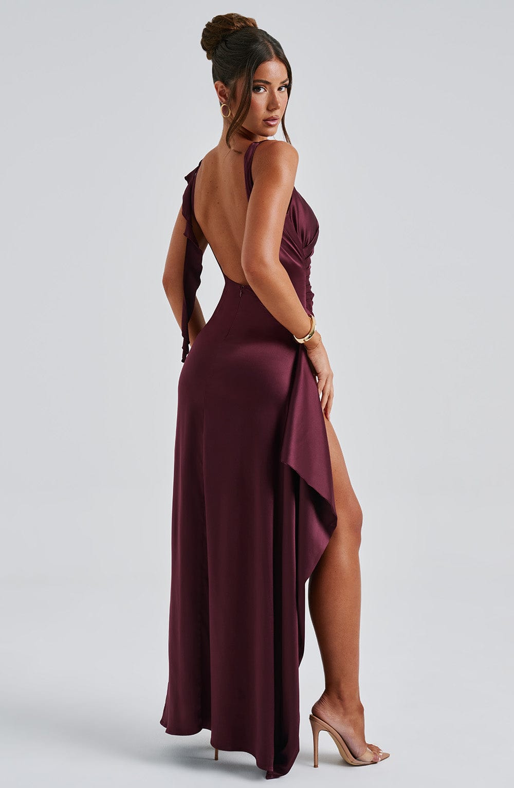 Peggy Maxi Dress Cherry Lacquer