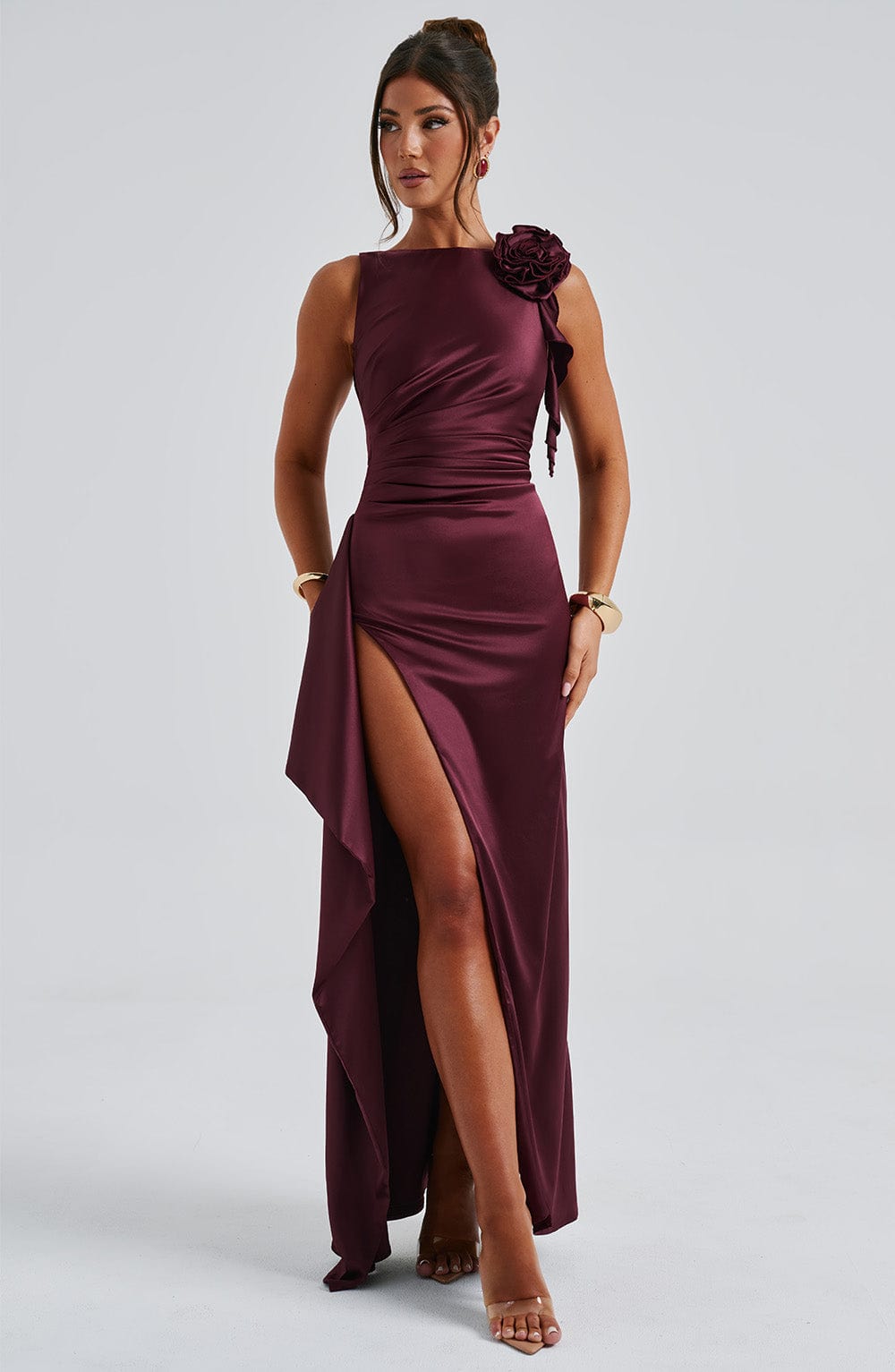 Peggy Maxi Dress Cherry Lacquer
