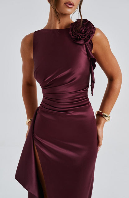 Peggy Maxi Dress Cherry Lacquer