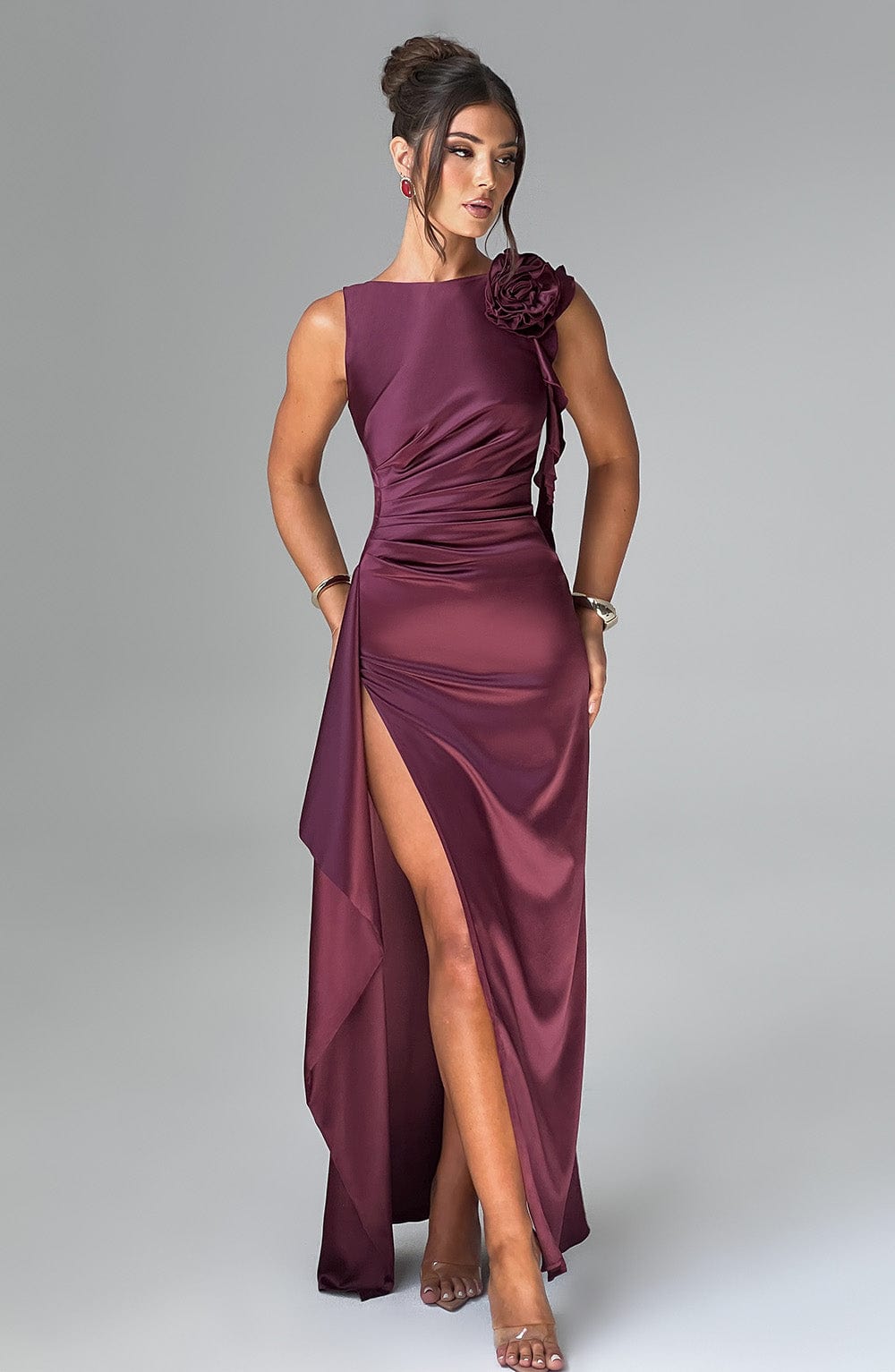 Peggy Maxi Dress Cherry Lacquer