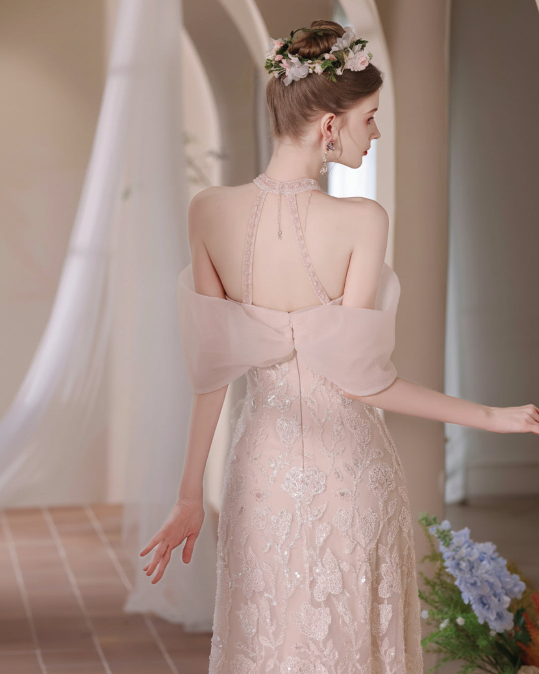 Persephone Maxi Dress Blush Pink