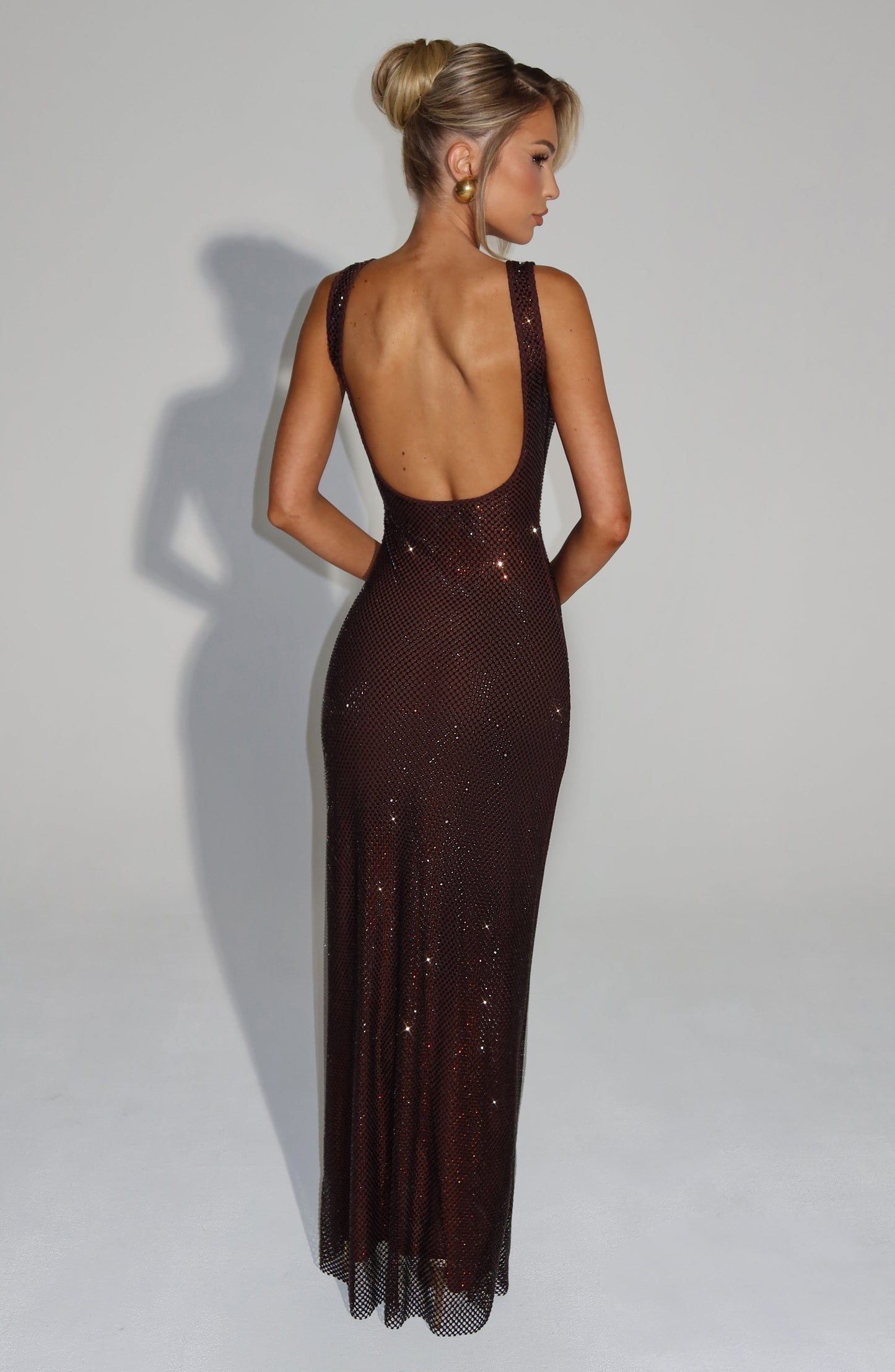 Petra Maxi Dress Plum Brown