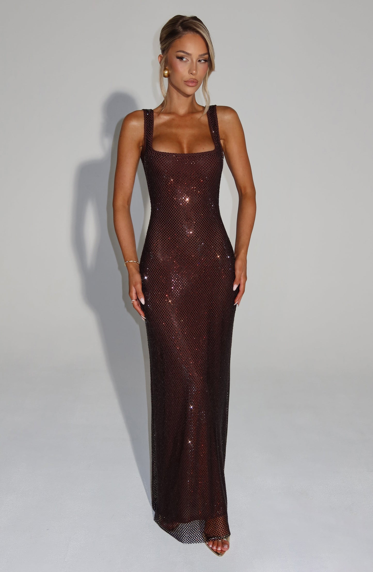 Petra Maxi Dress Plum Brown
