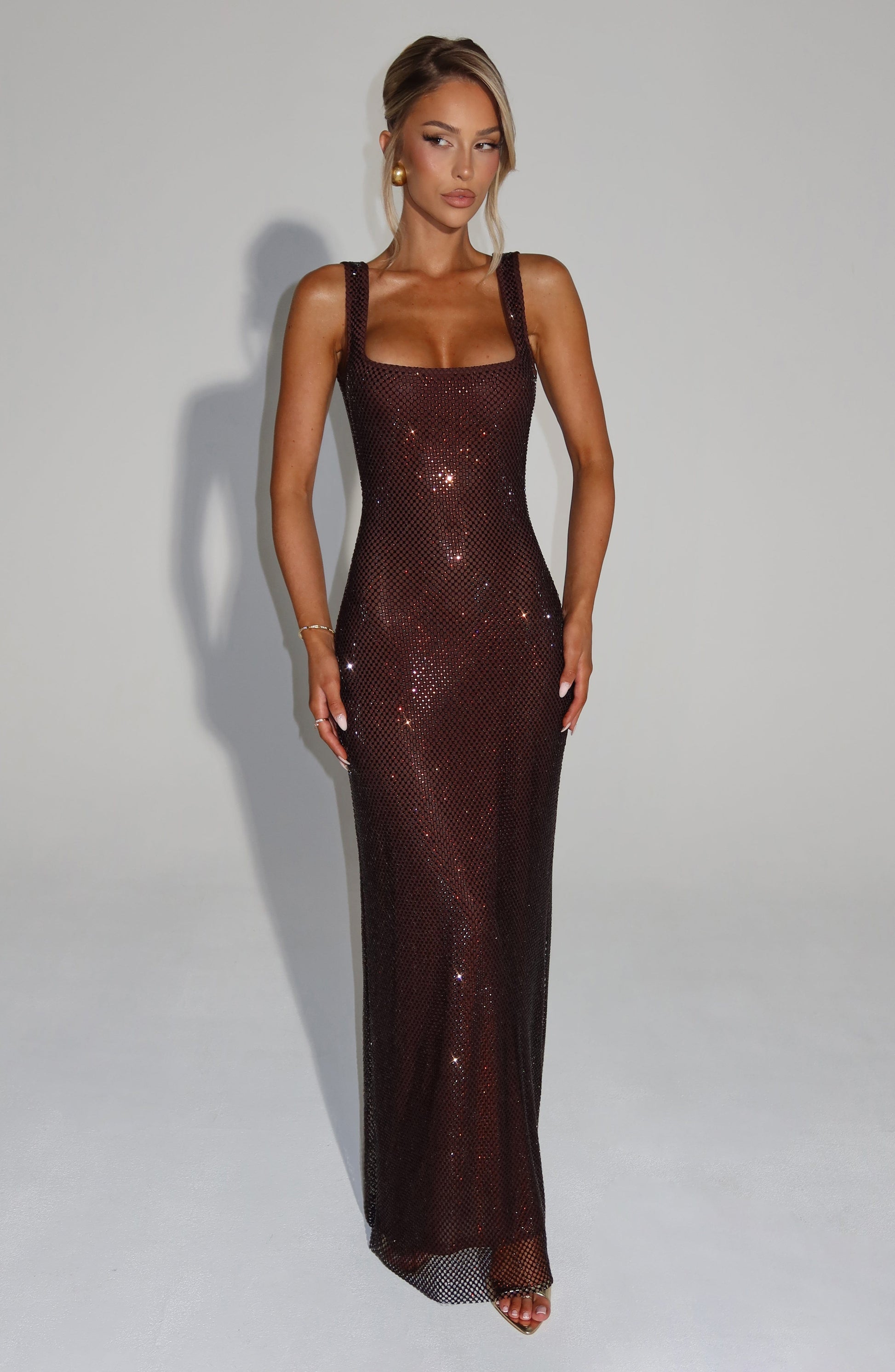 Petra Maxi Dress Plum Brown