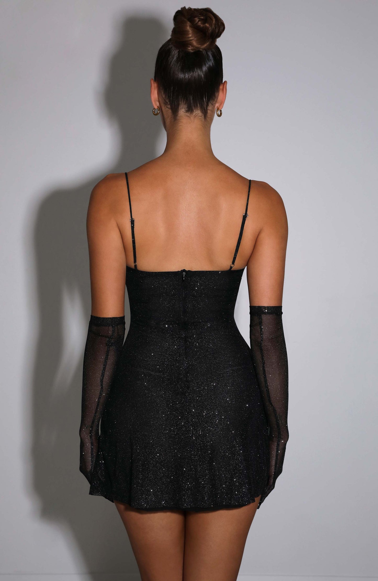 Pixie Mini Dress Black Sparkle