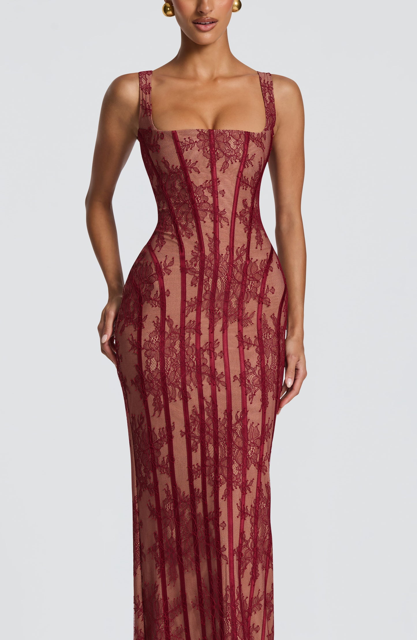Polina Maxi Dress Burgundy