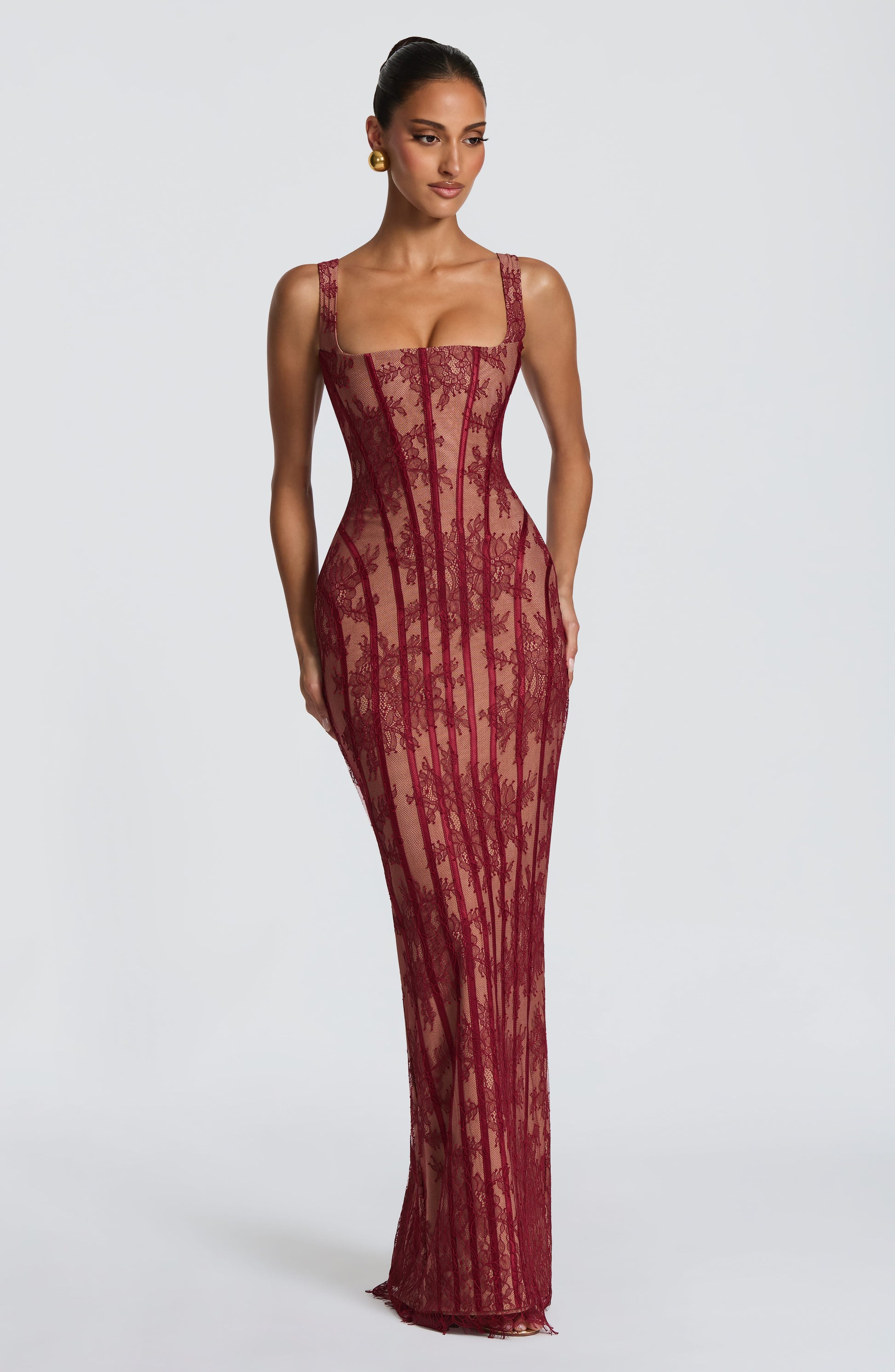 Polina Maxi Dress Burgundy