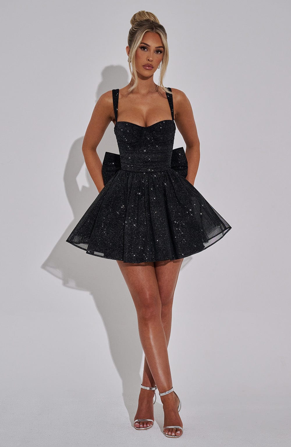 Polly Mini Dress Black Sparkle