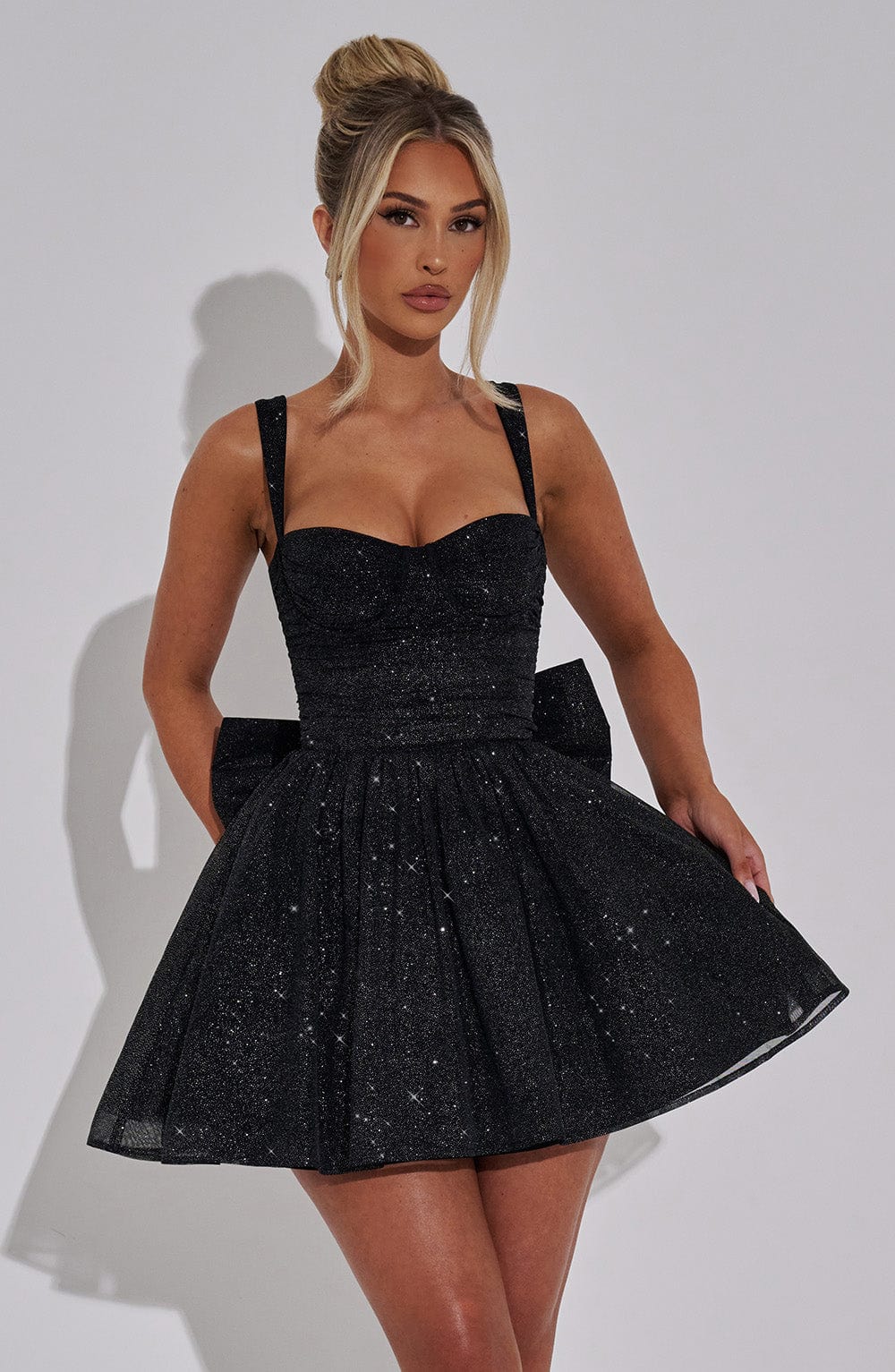 Polly Mini Dress Black Sparkle