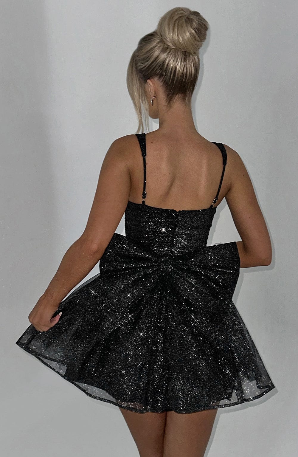 Polly Mini Dress Black Sparkle