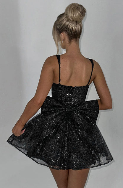Polly Mini Dress Black Sparkle