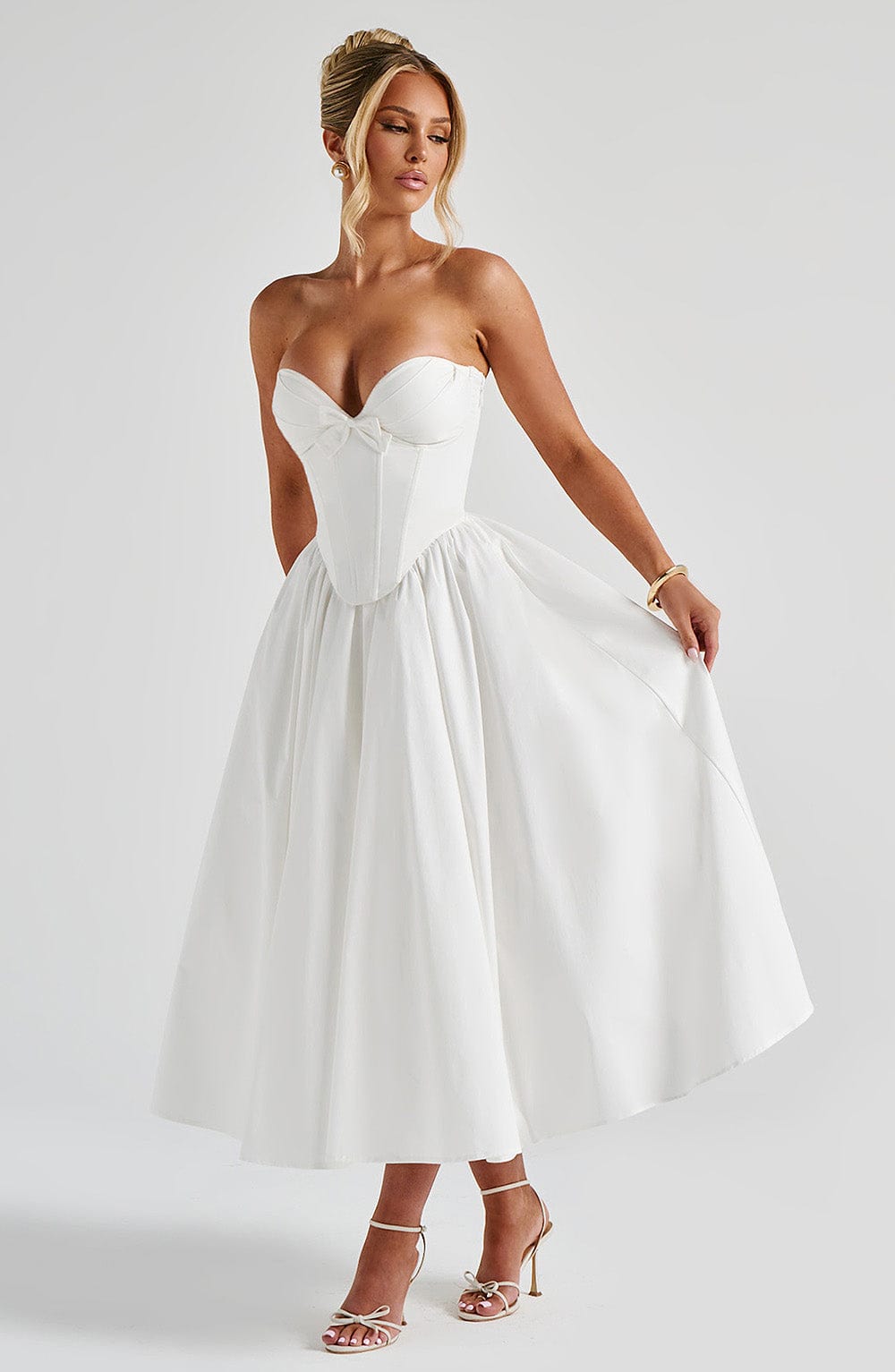 Prim Midi Dress Ivory