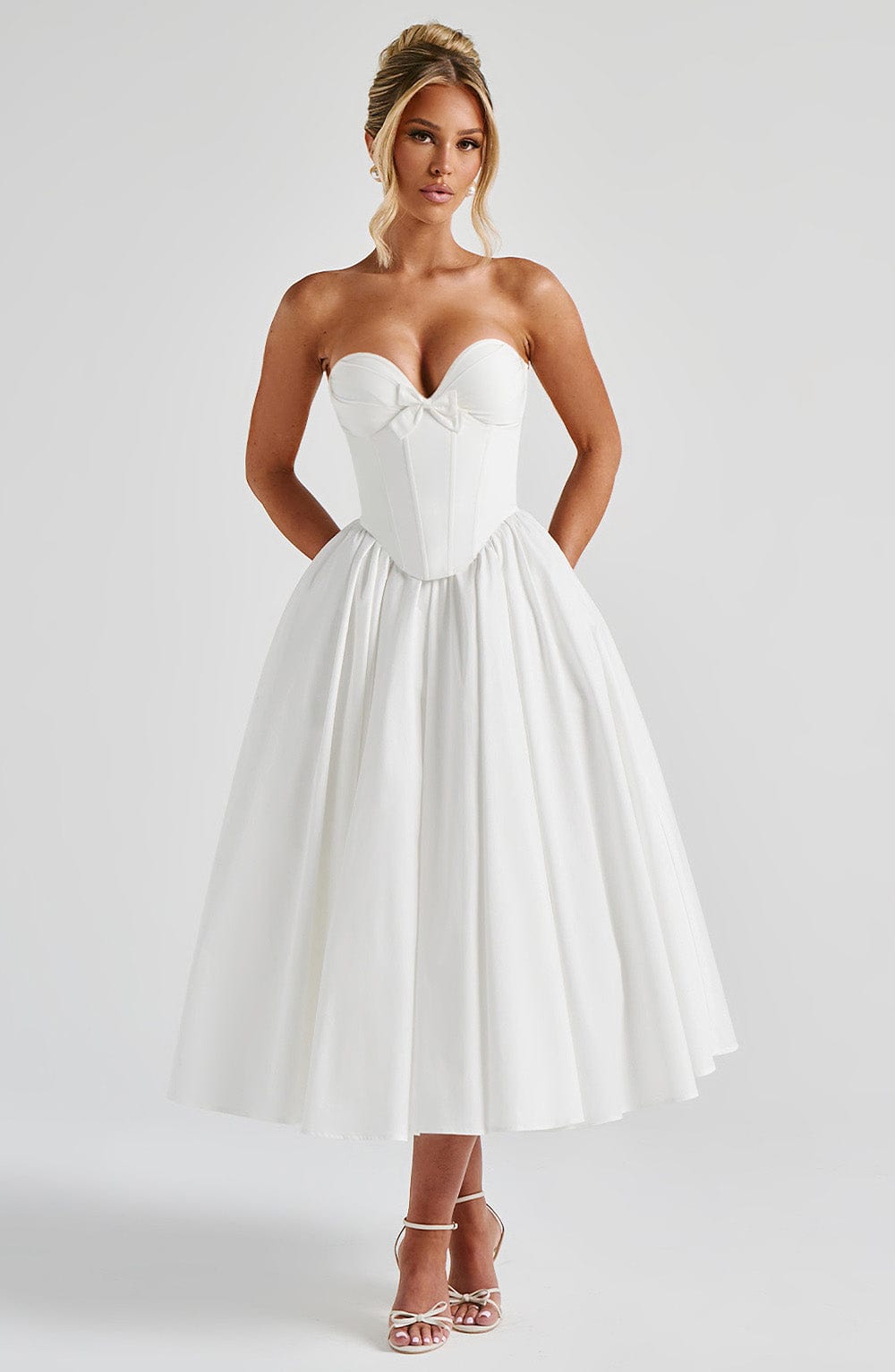 Prim Midi Dress Ivory
