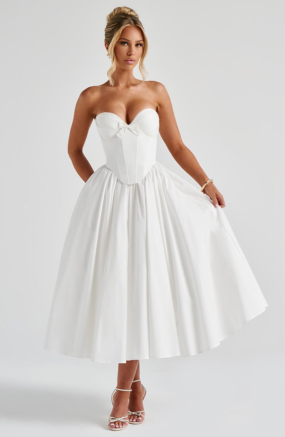 Prim Midi Dress Ivory