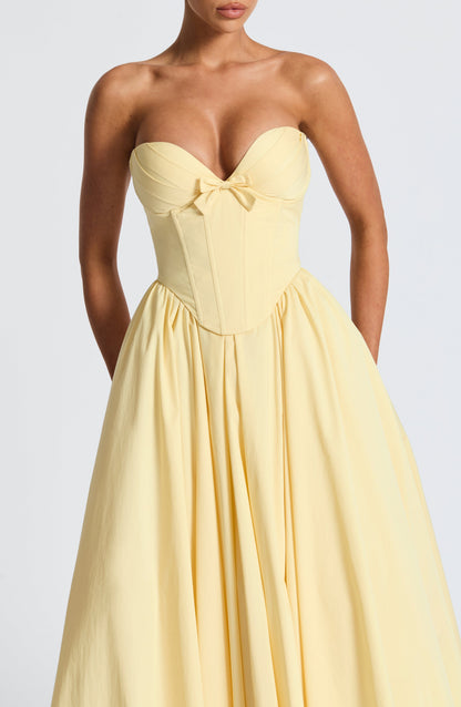 Prim Midi Dress Lemon