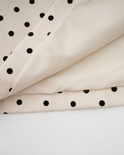 Quinn Polka Dot Print Midi Dress Black and White