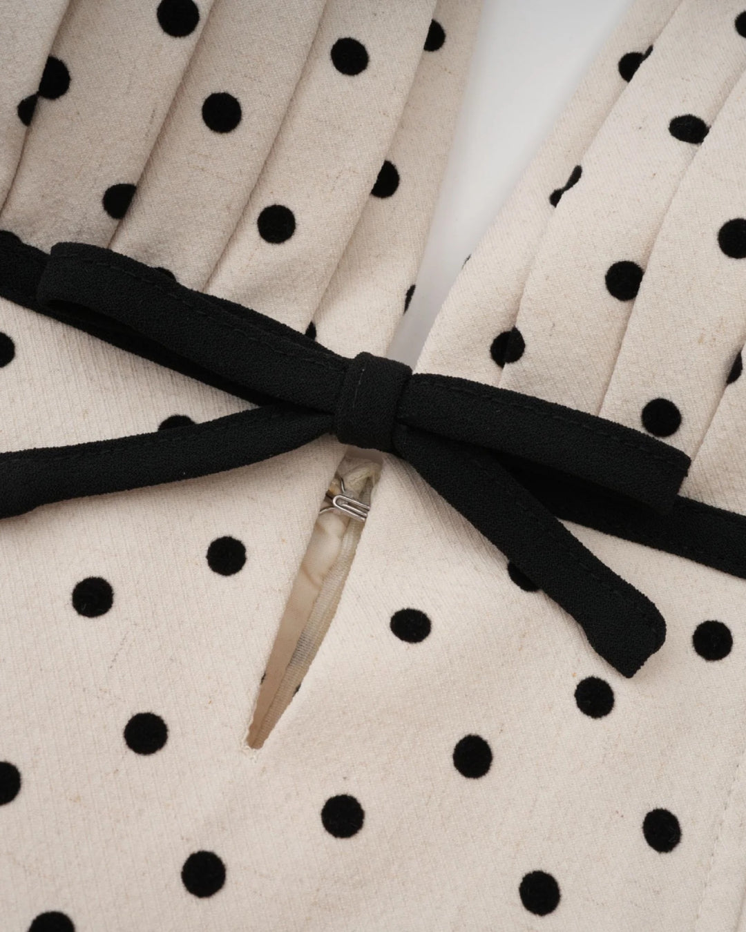 Quinn Polka Dot Print Midi Dress Black and White