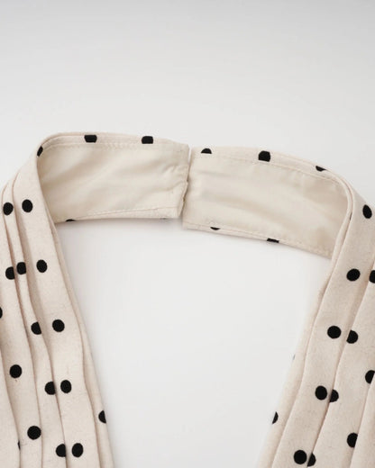 Quinn Polka Dot Print Midi Dress Black and White