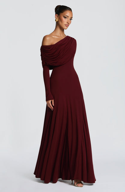Rafaela Maxi Dress Cherry Lacquer