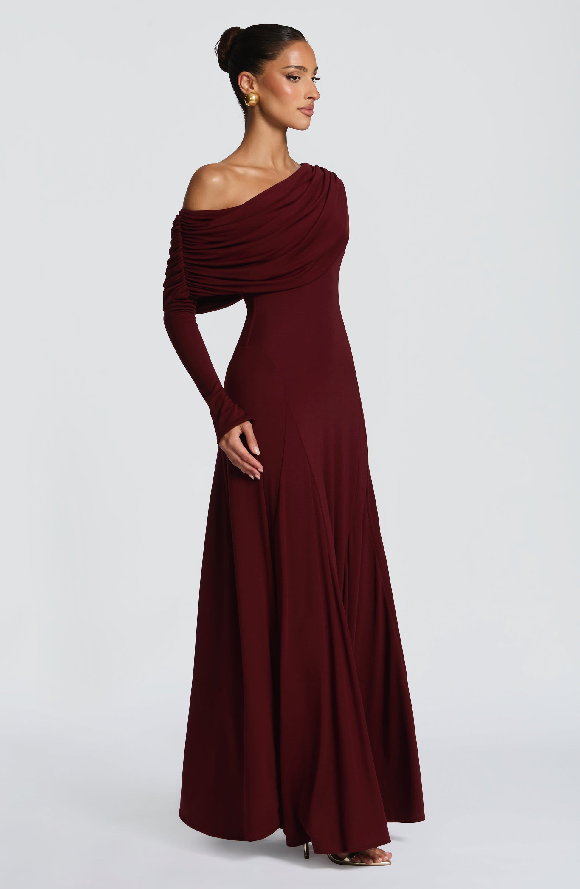 Rafaela Maxi Dress Cherry Lacquer