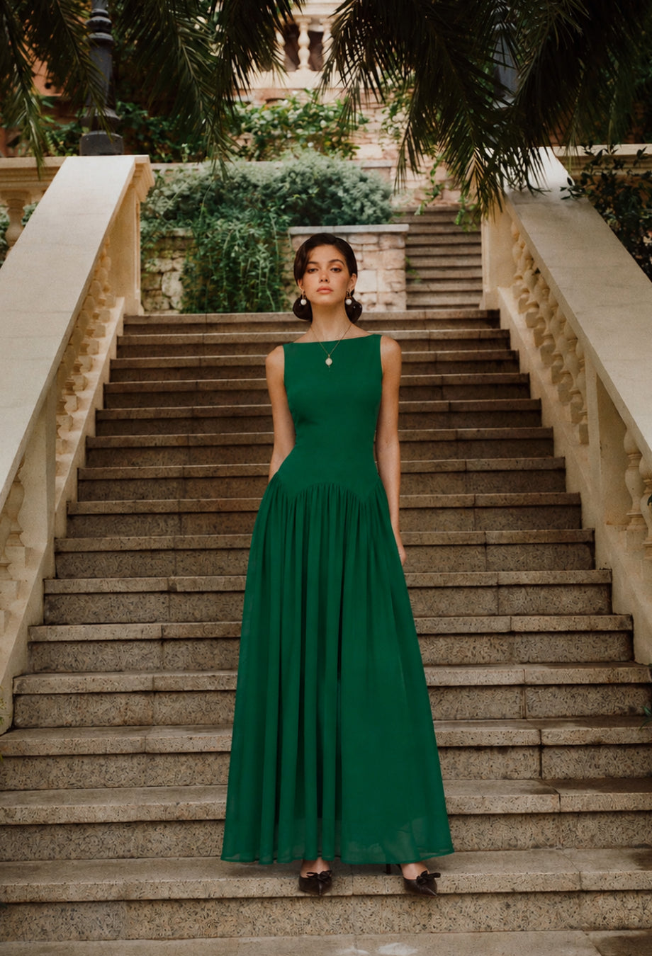 Camella Midi Dress Green