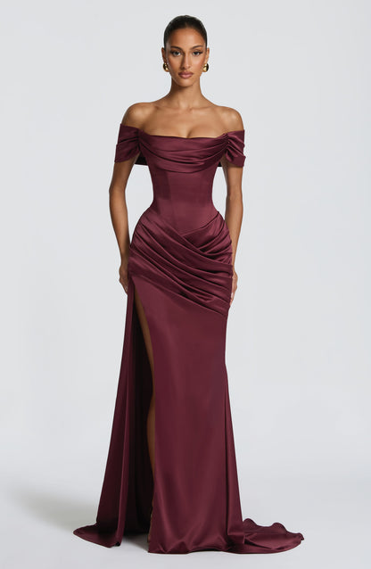 Riona Gown Cherry Lacquer