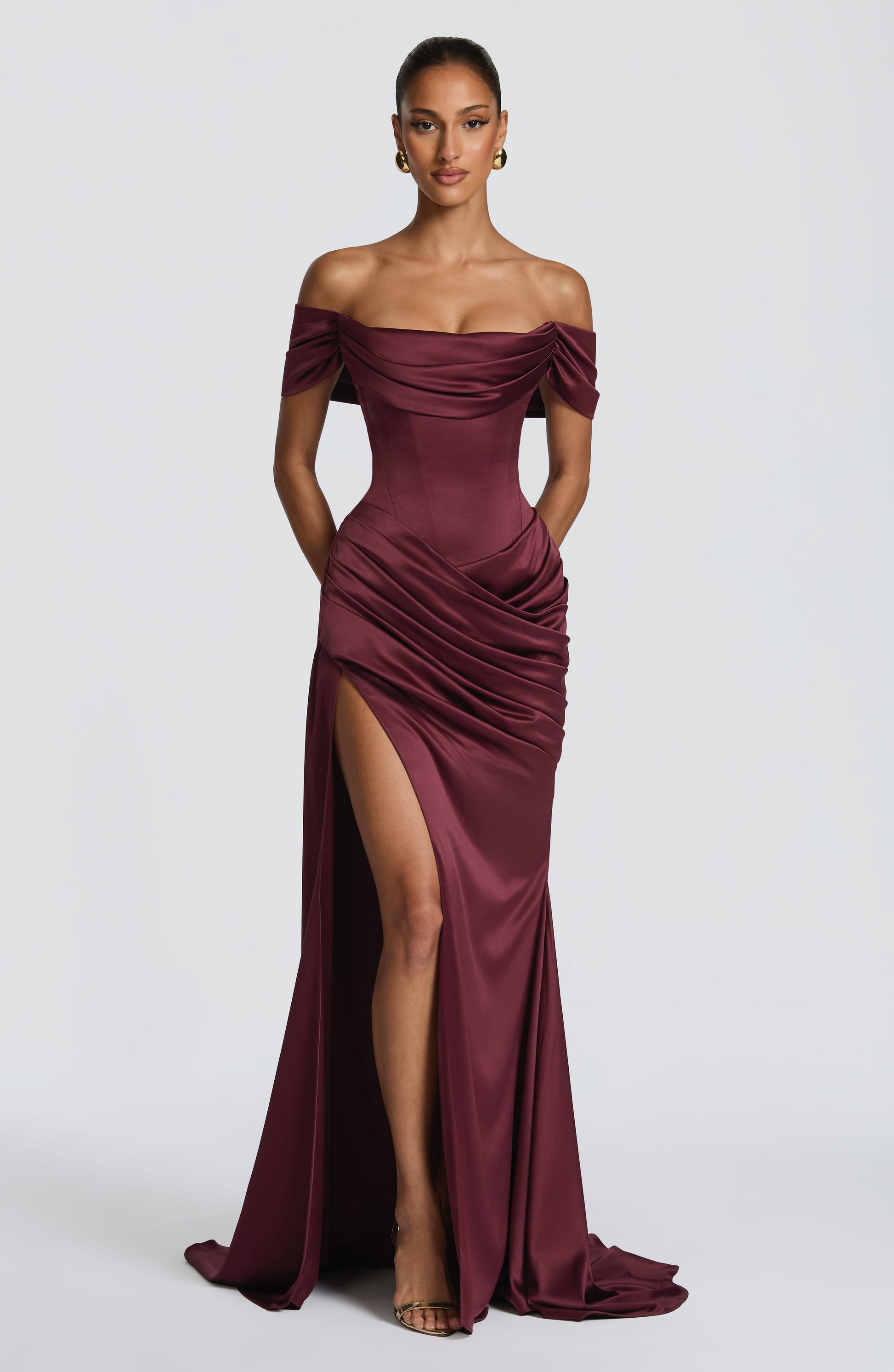 Riona Gown Cherry Lacquer