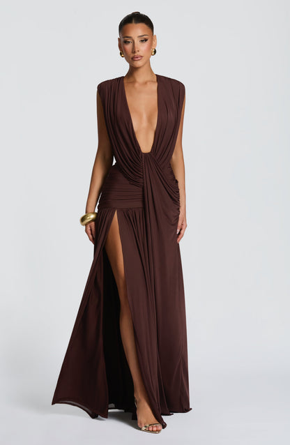 Romilly Gown Plum Brown