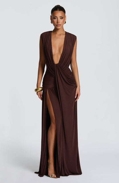 Romilly Gown Plum Brown