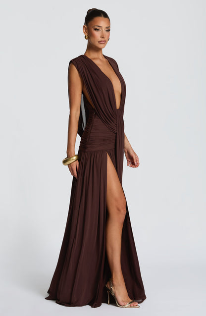 Romilly Gown Plum Brown