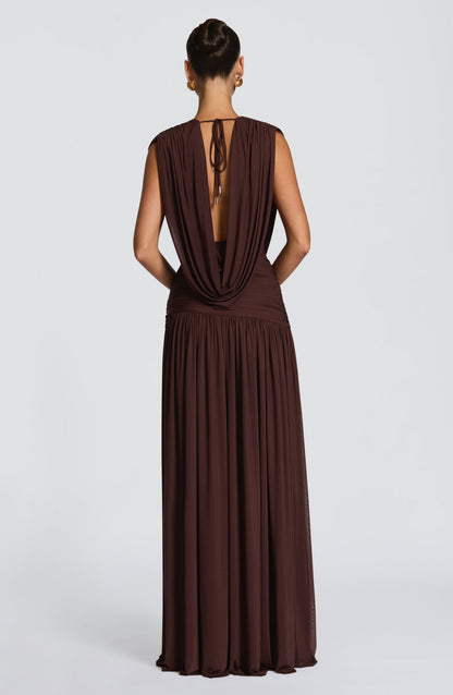 Romilly Gown Plum Brown