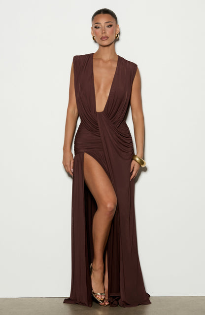 Romilly Gown Plum Brown