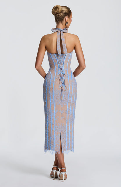 Rona Midi Dress Powder Blue