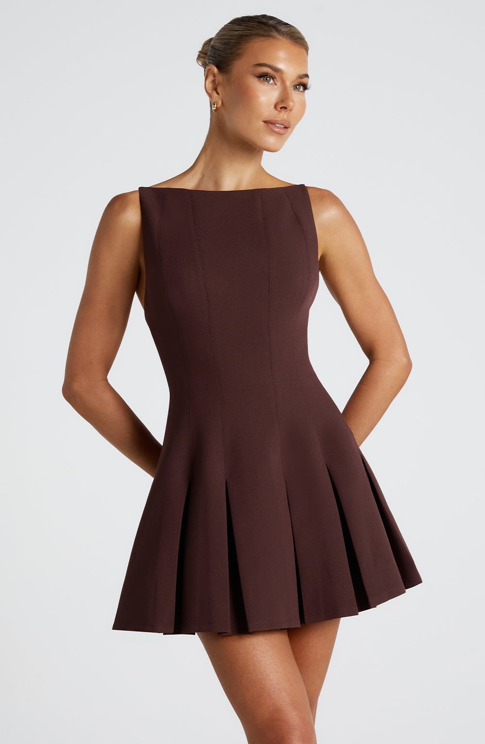 Rory Mini Dress Plum Brown