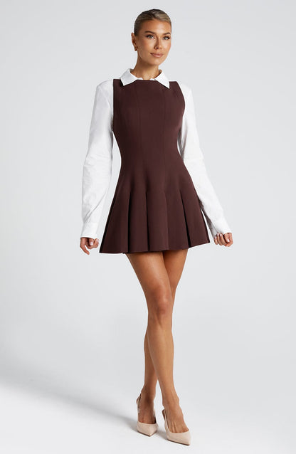 Rory Mini Dress Plum Brown