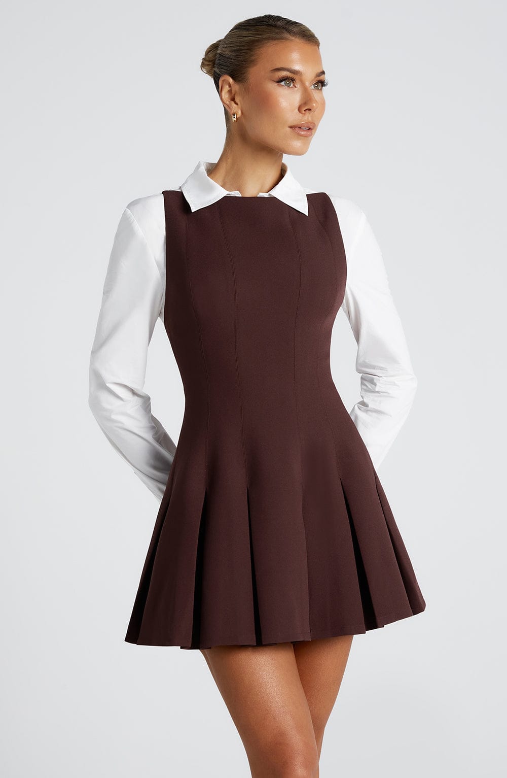 Rory Mini Dress Plum Brown