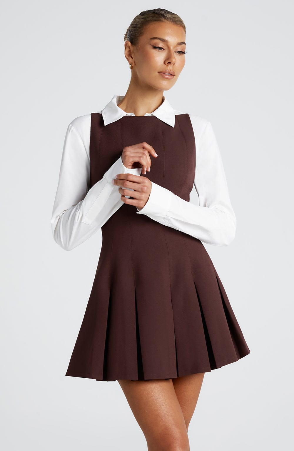 Rory Mini Dress Plum Brown