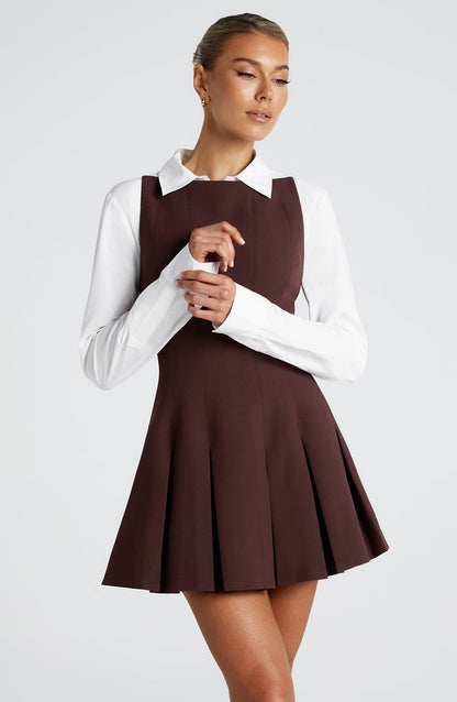 Rory Mini Dress Plum Brown