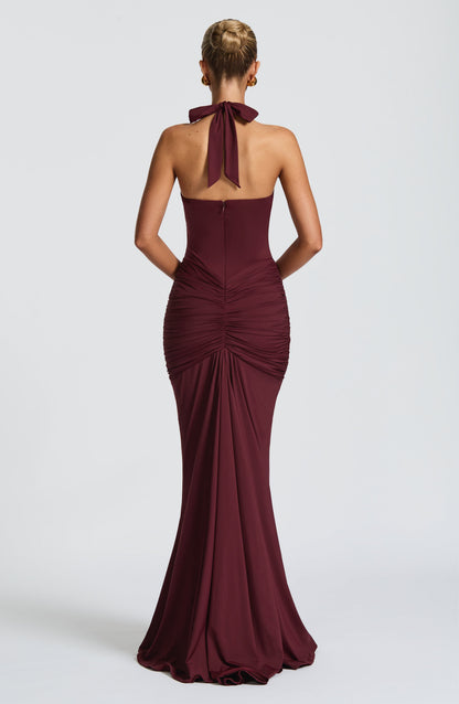 Rosetta Maxi Dress Cherry Lacquer