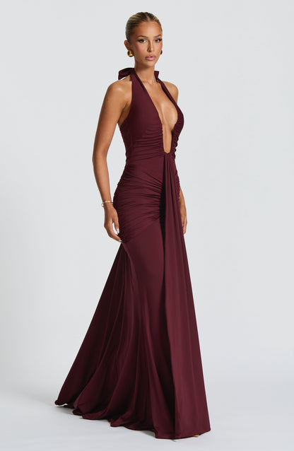 Rosetta Maxi Dress Cherry Lacquer