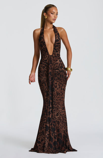 Rosetta Maxi Dress Leopard Print