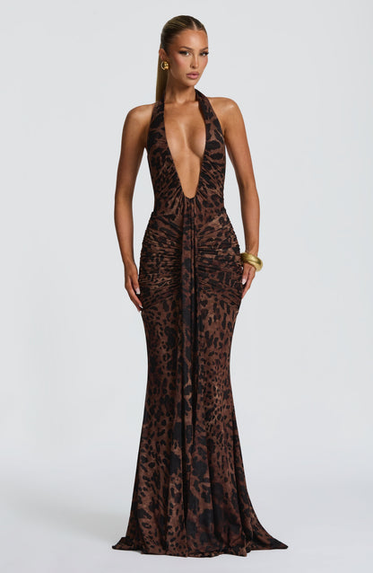 Rosetta Maxi Dress Leopard Print