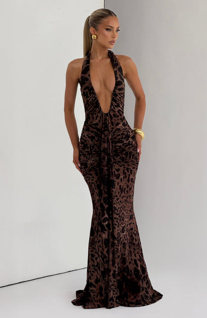Rosetta Maxi Dress Leopard Print