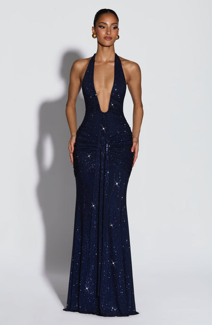 Rosetta Maxi Dress Navy Sparkle