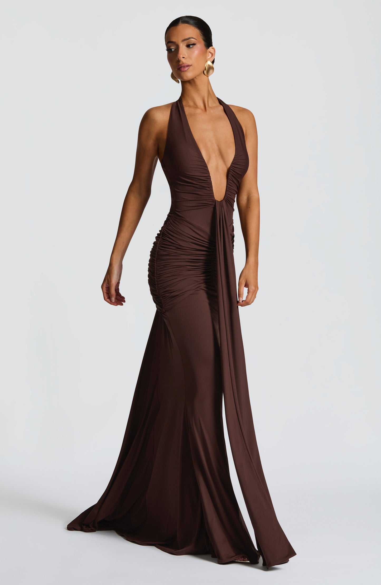 Rosetta Maxi Dress Plum Brown