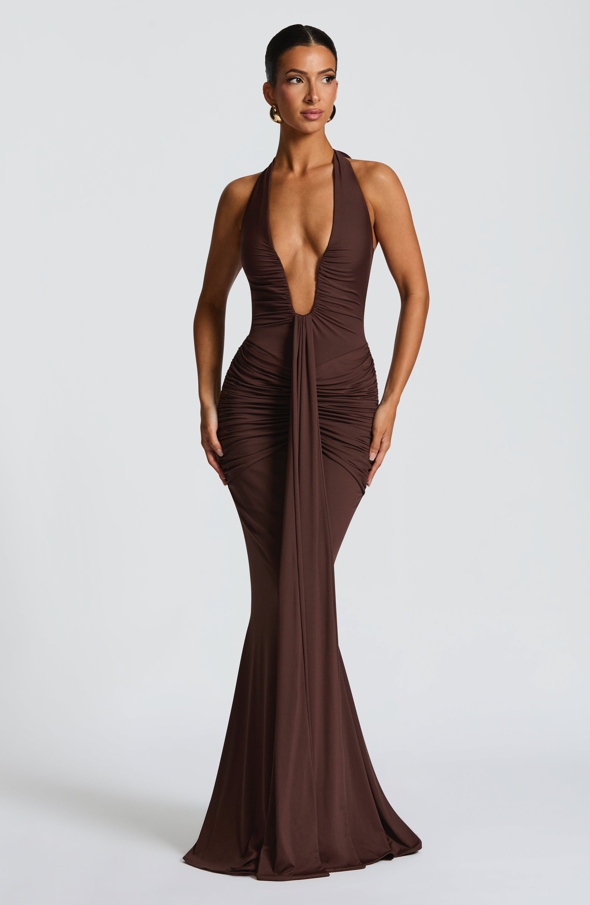 Rosetta Maxi Dress Plum Brown