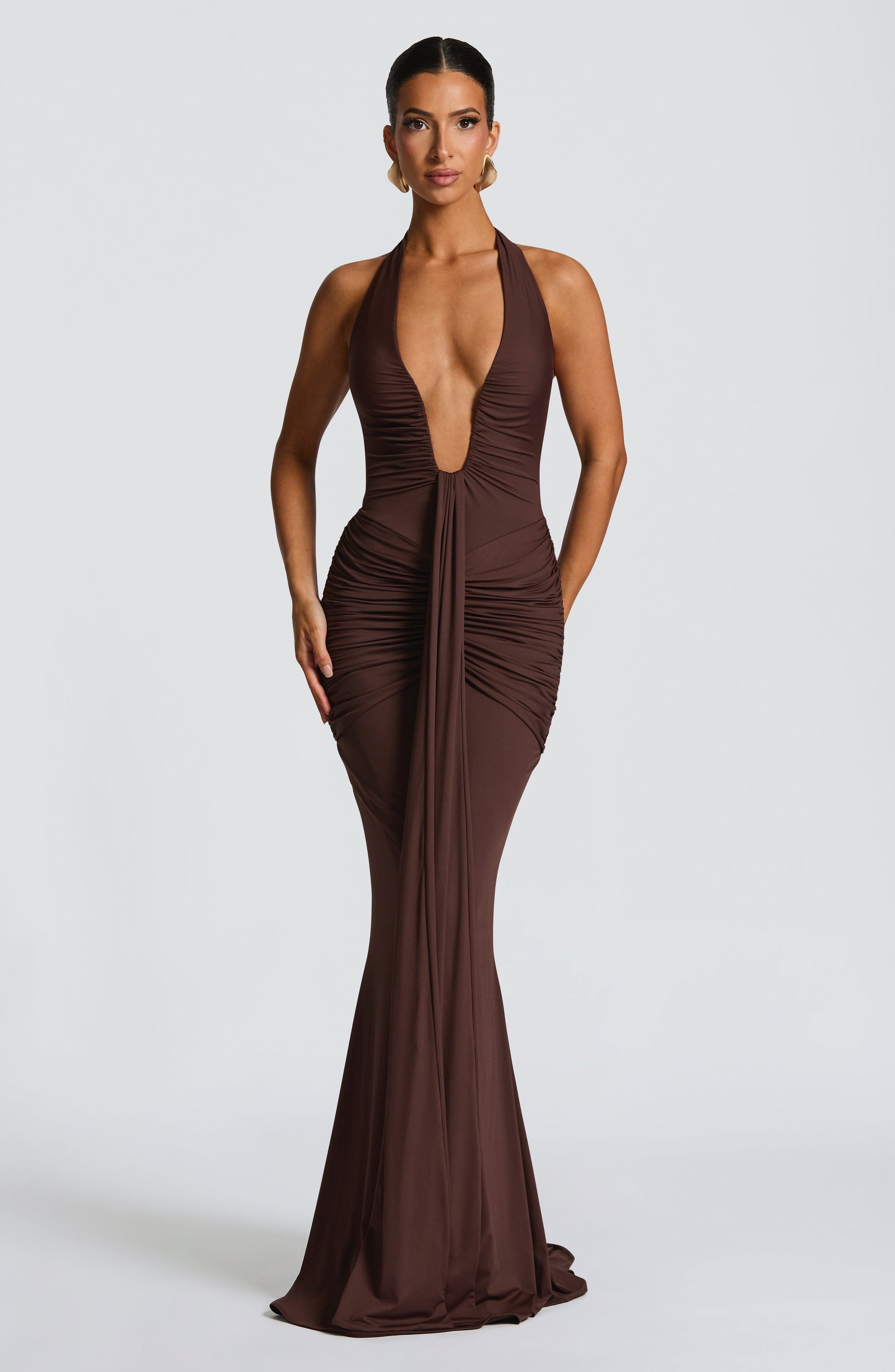 Rosetta Maxi Dress Plum Brown