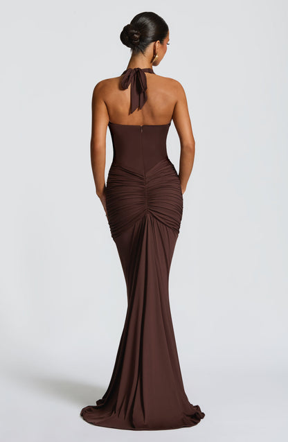 Rosetta Maxi Dress Plum Brown