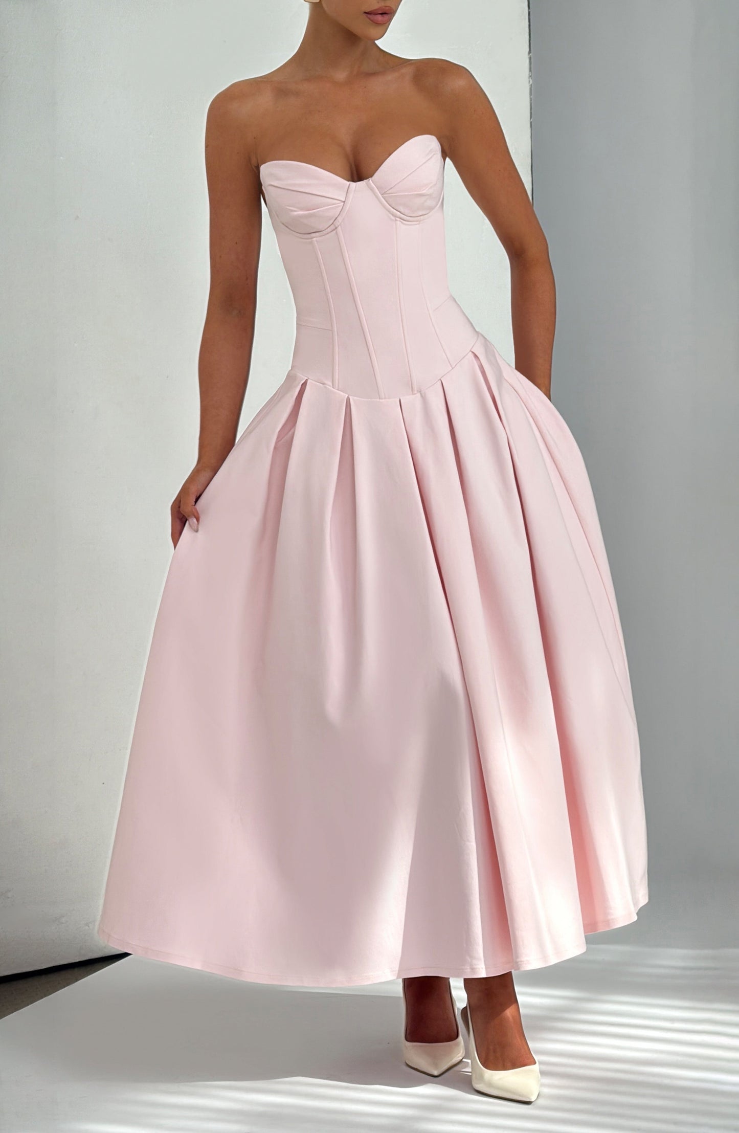 Salma Midi Dress Blush