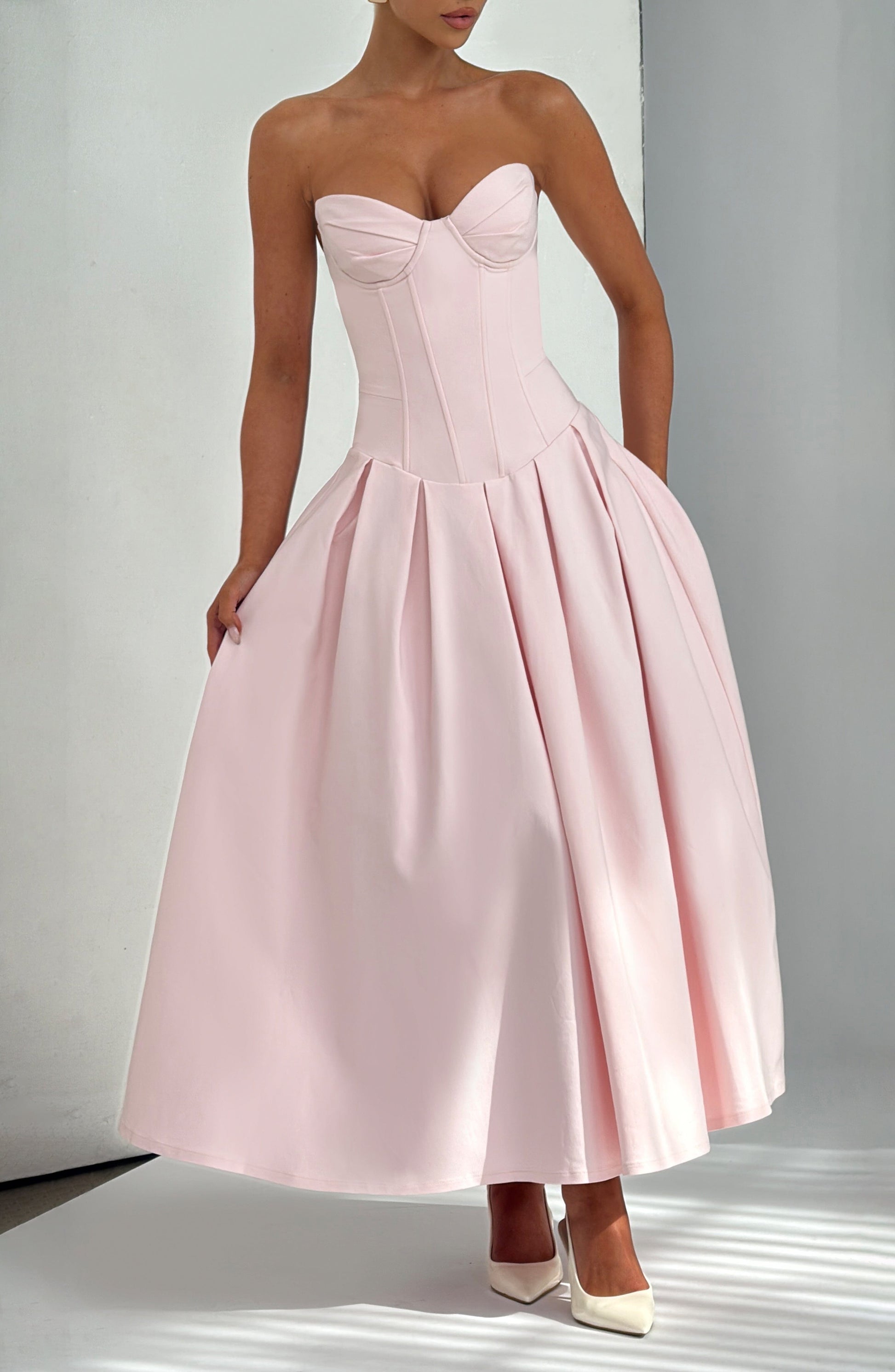 Salma Midi Dress Blush